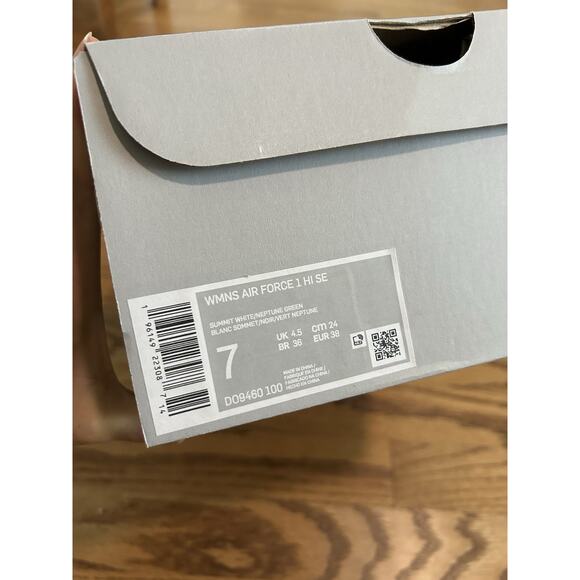 Nike Air Force 1 High top Teal Shadow Swoosh Suede Women’s Size 7 - Picture 5 of 5